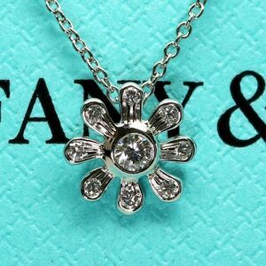 Tiffany & Co Daisy Diamond Platinum Necklace 24-3196s